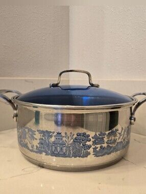 Blue Willow Stainless Steel Dutch Oven 5 QT